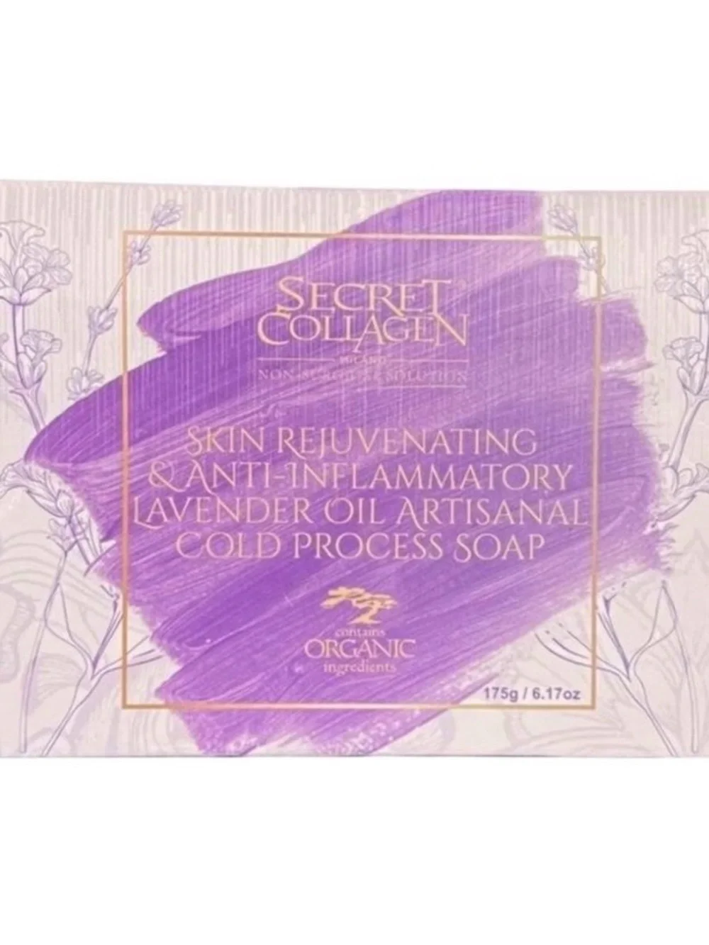 SECRET COLLAGEN LAVENDER SKIN REJUVENATING-ANTI-INFLAMMATORY FREE 3PC FACIAL SET